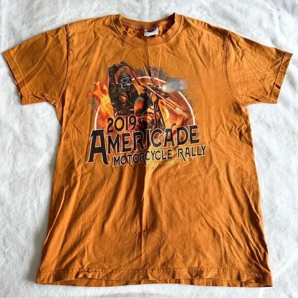 Harley Davidson Americade Graphic Tee Size Medium - Picture 1 of 10